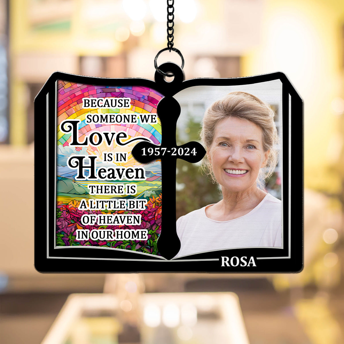 Even Though You Flew Away - Personalized Custom Suncatcher