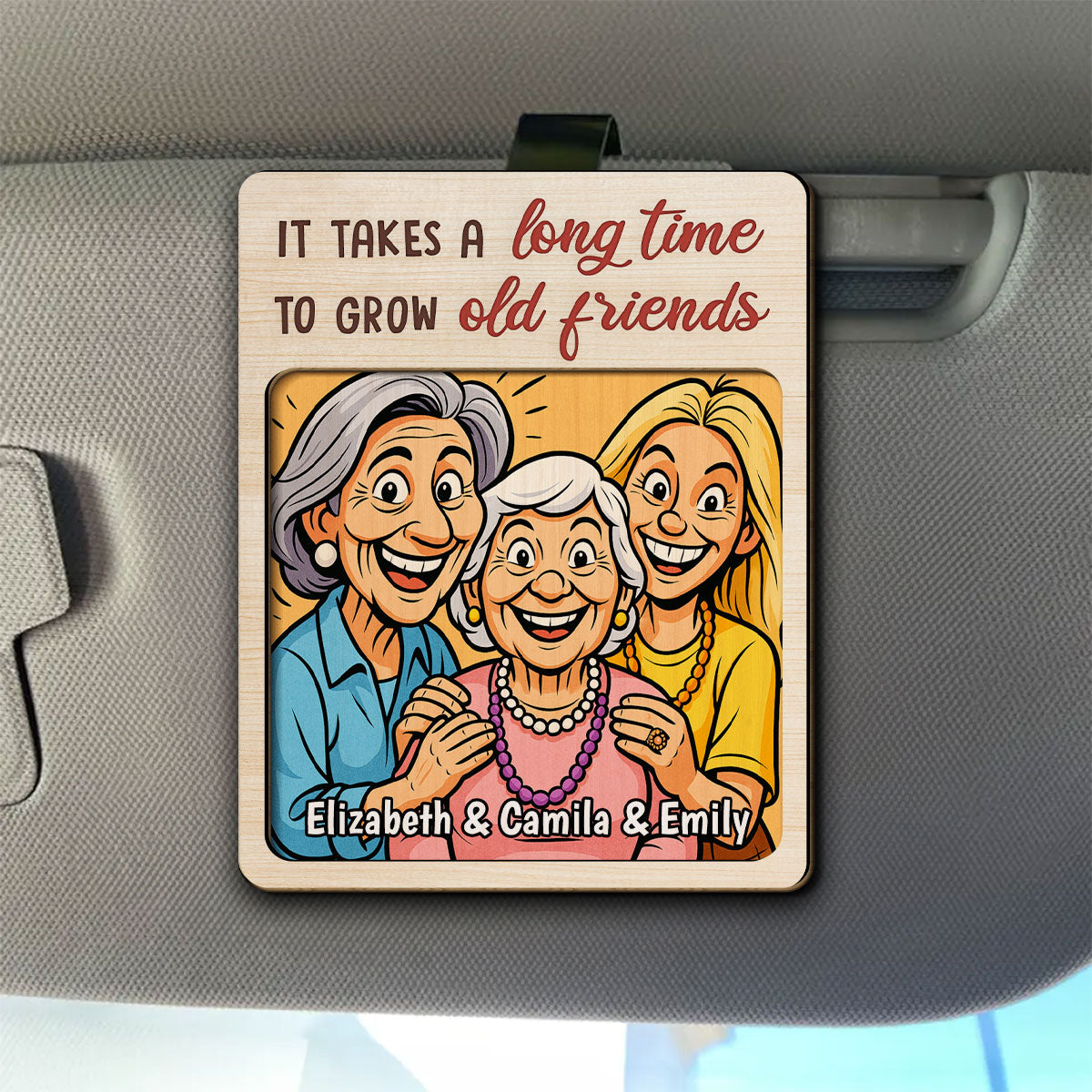 Best Friends Have The Best Time - Personalized Custom Car Visor Clip