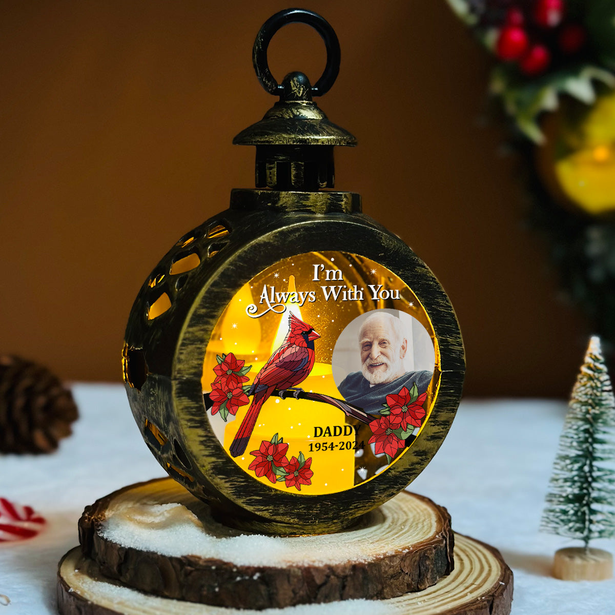 I Am Always With You - Personalized Custom Christmas Lantern