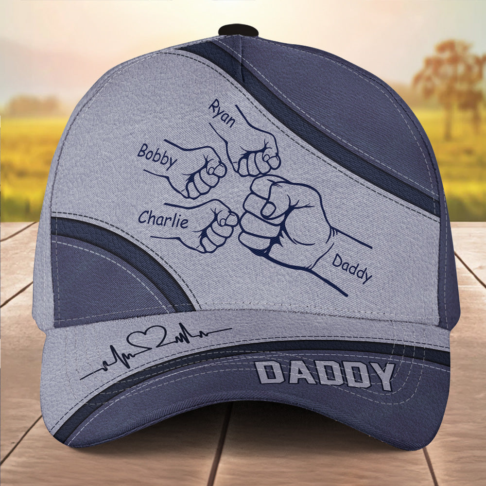 Fist Bump Daddy Grandpa - Personalized Classic Cap