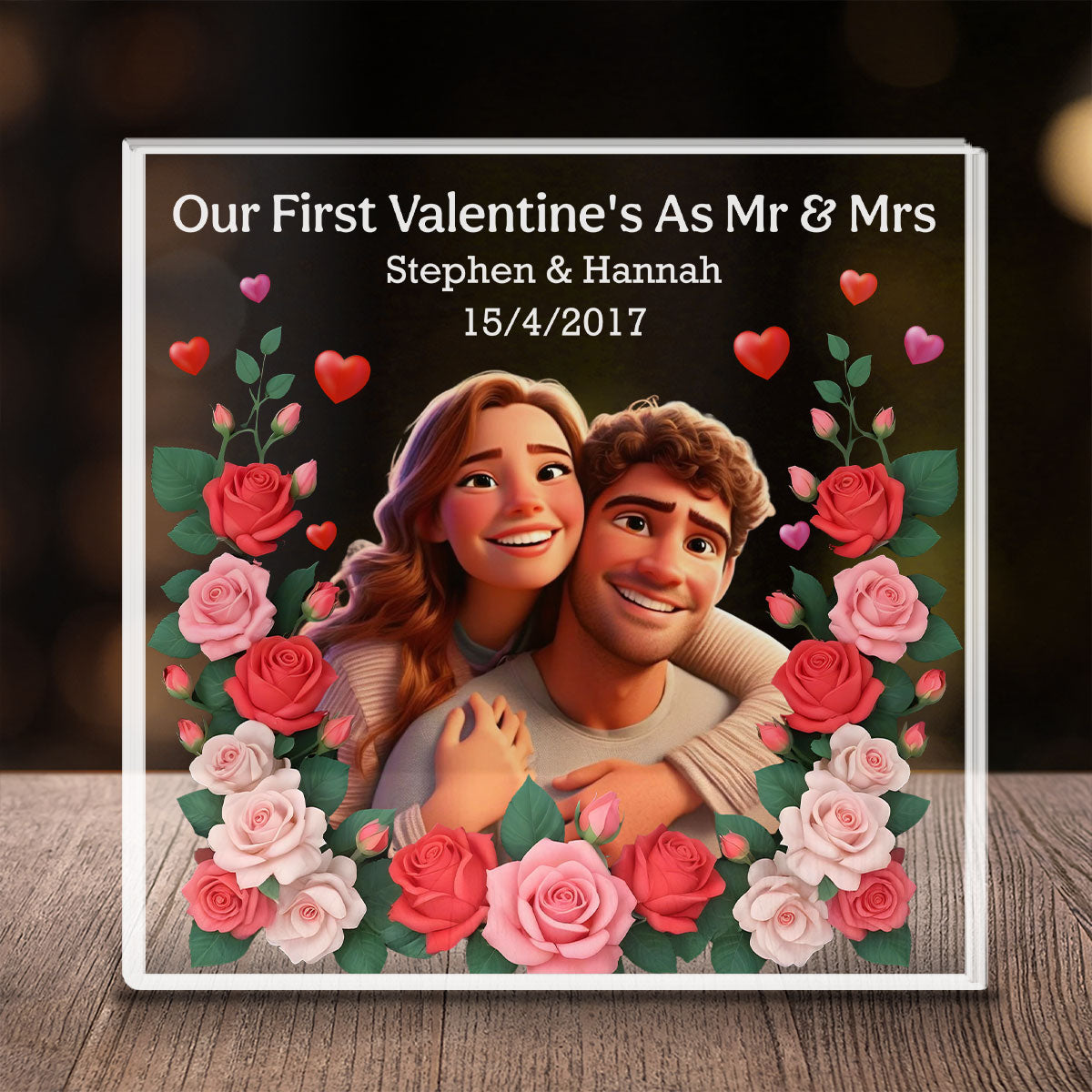 Our First Valentines Day - Personalized Custom Acrylic Plaque