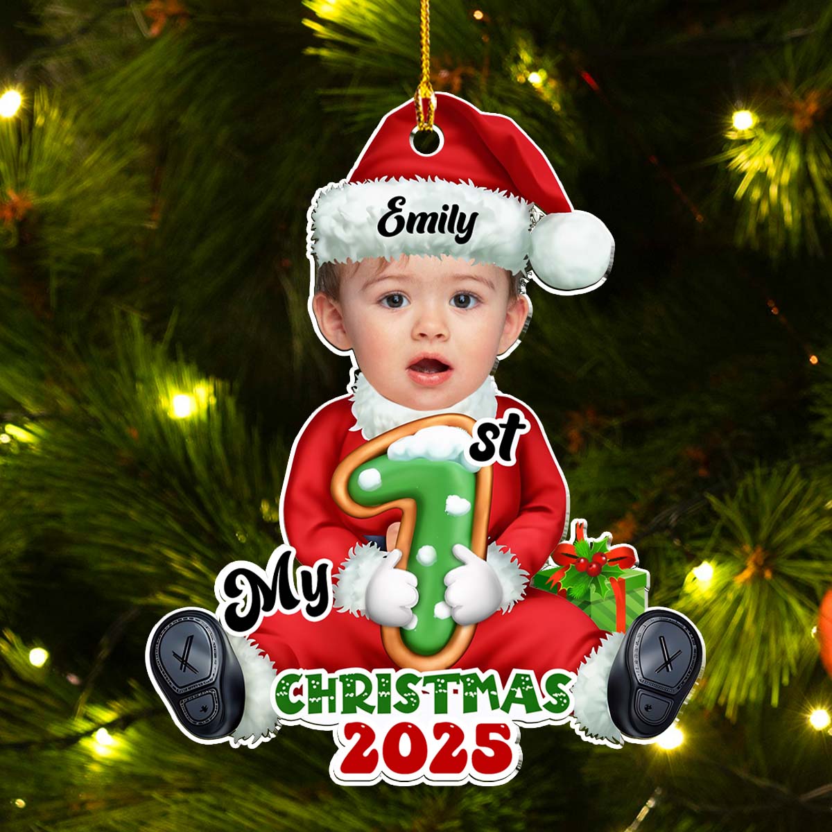 Santa Baby Christmas 2025 - Personalized Custom Acrylic Ornament
