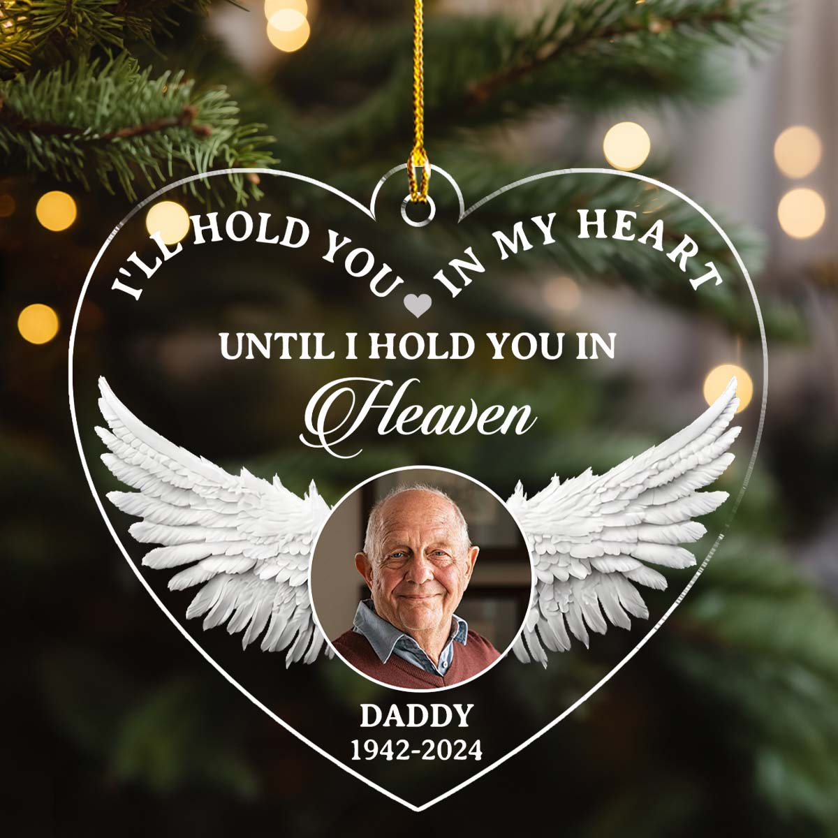 Hold You - Personalized Custom Acrylic Ornament