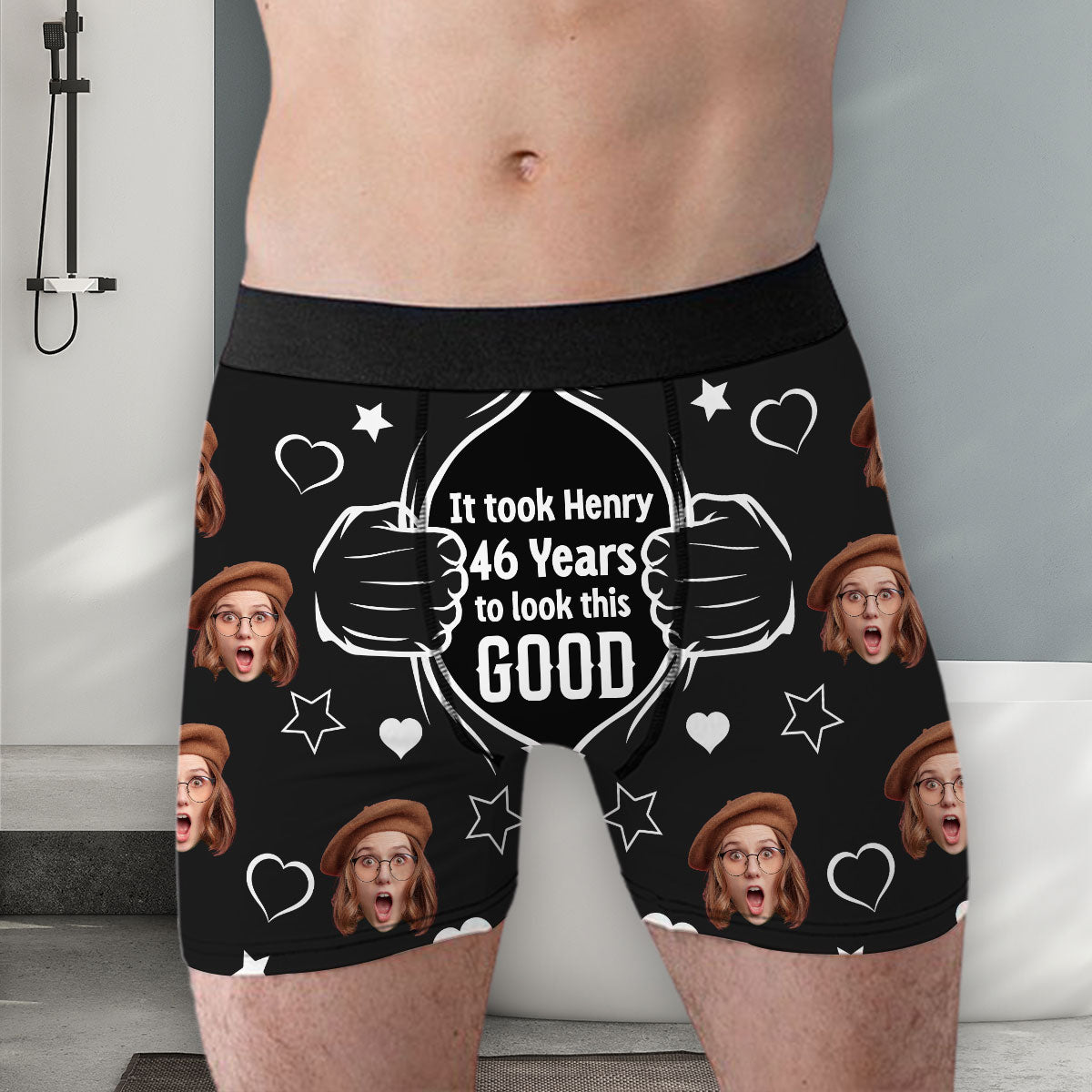 To Look This Good - Personalized Photo Men's Boxer Briefs