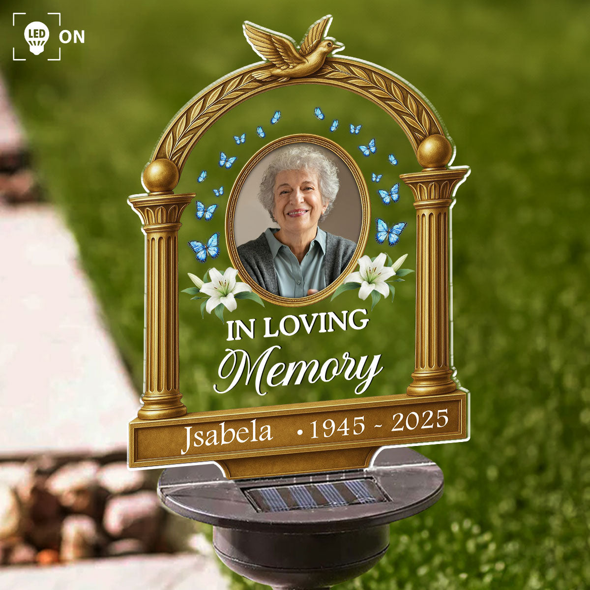 Carried In My Heart - Personalized Custom Solar Light