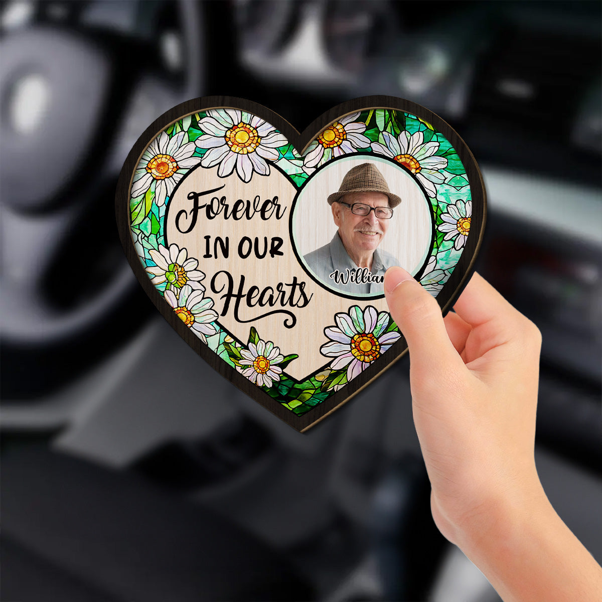 Forever In Our Hearts - Personalized Custom Car Visor Clip