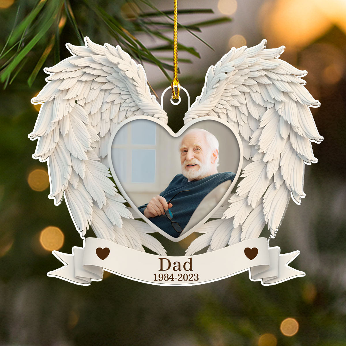 Your Wings Were Ready But Mine Was Not - Personalized Custom Acrylic Ornament