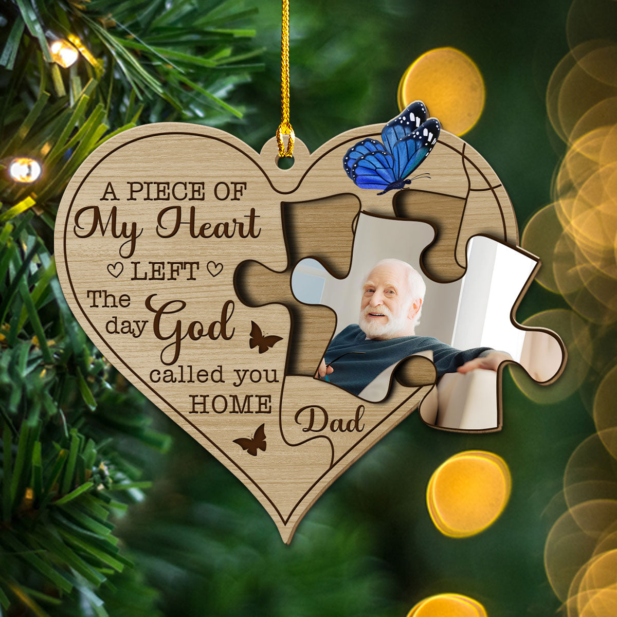 The Day God Called You Home - Personalized Custom Wood Ornament