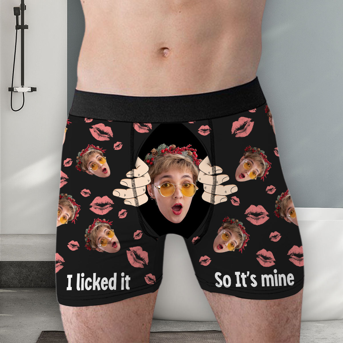 Licked It - Personalized Photo Men's Boxer Briefs