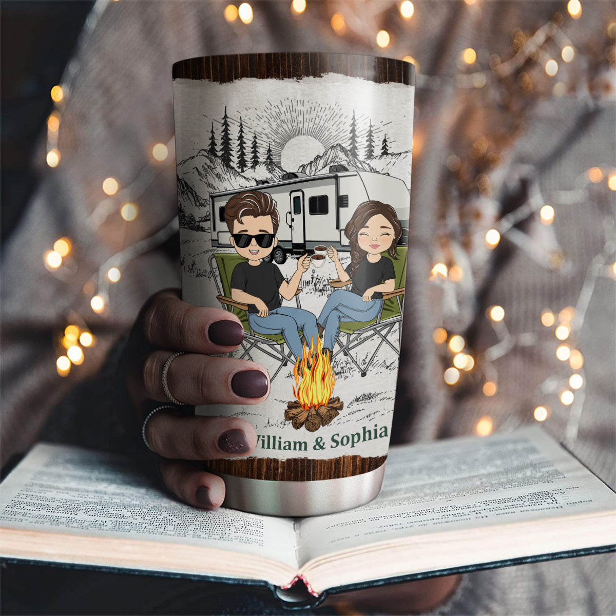 To My Husband God Bless The Broken Road That Led Me Straight To You - Personalized Custom Tumbler