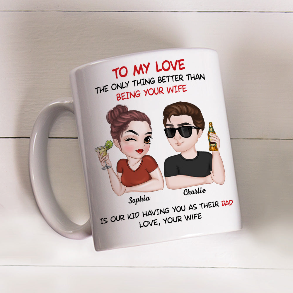 To My Husband Happy Fathers Day - Personalized Custom Coffee Mug