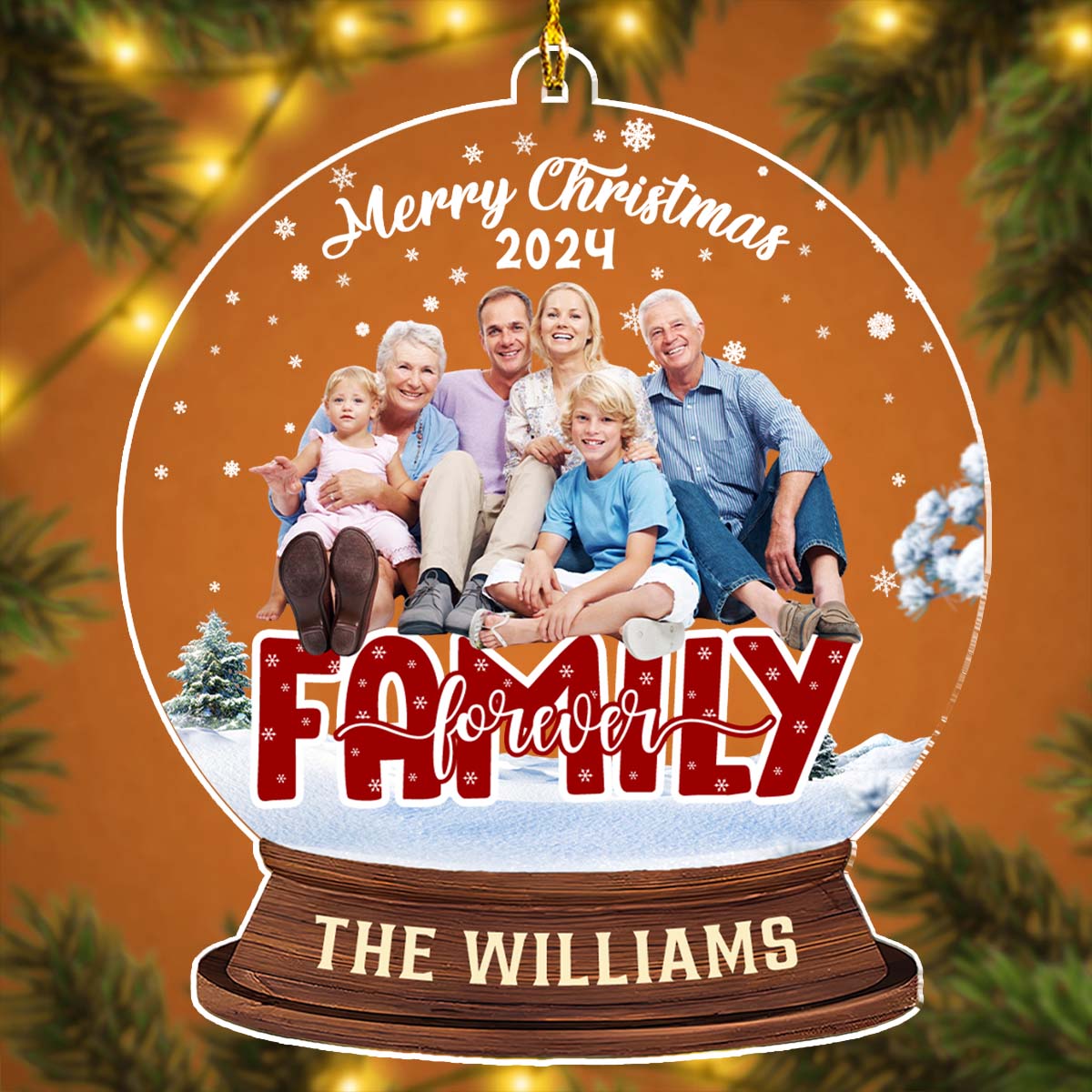 Family Forever - Personalized Custom Acrylic Ornament