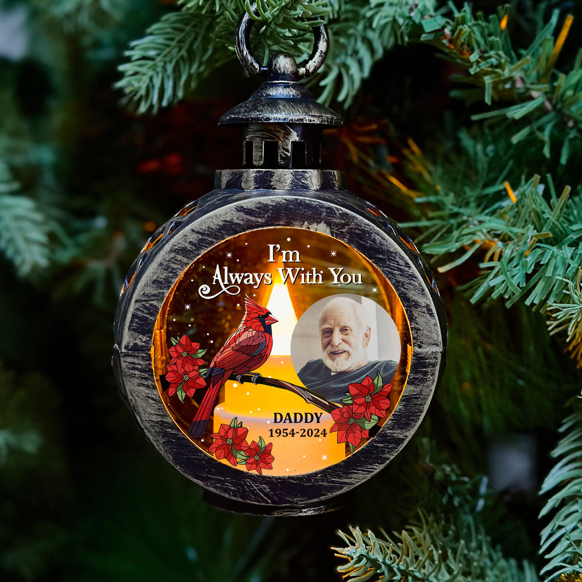 I Am Always With You - Personalized Custom Christmas Lantern