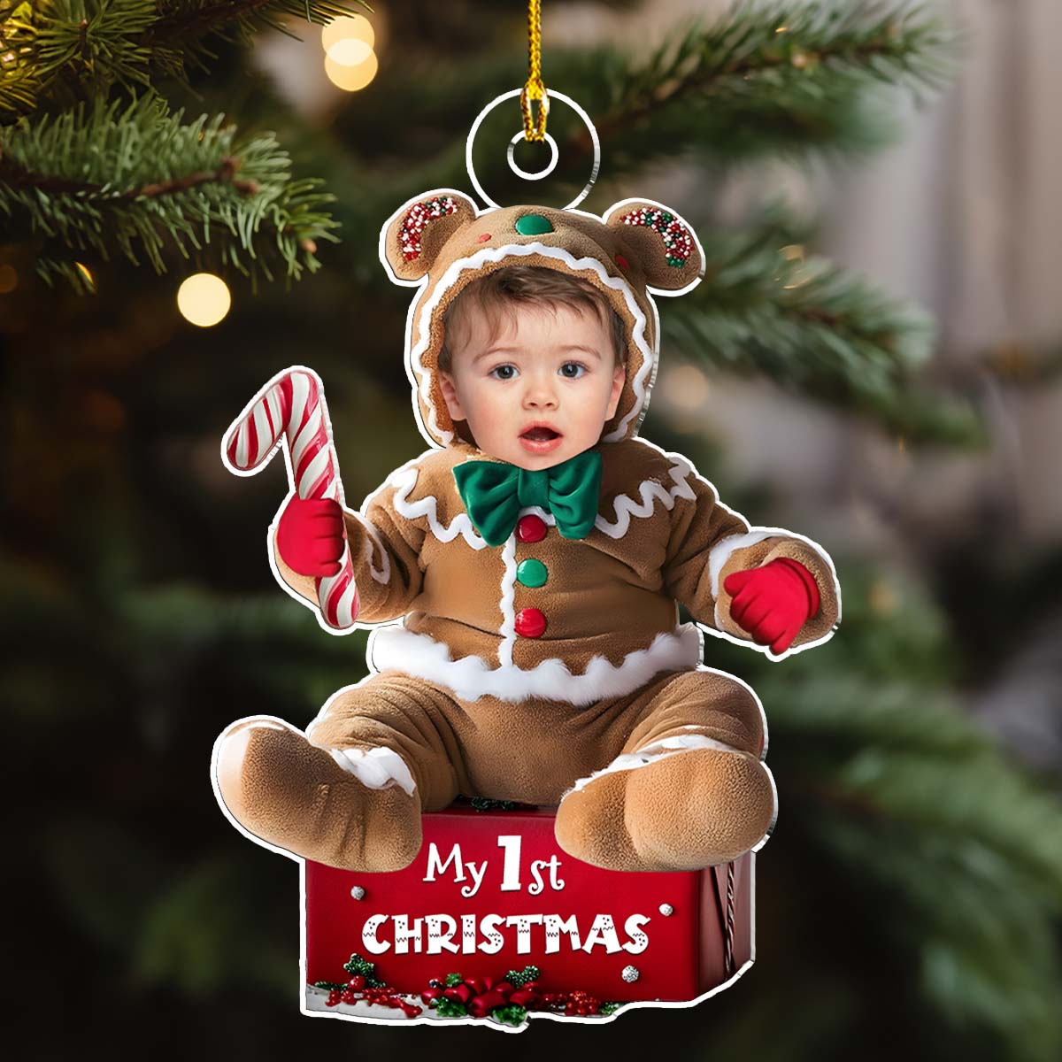Ginger Baby Christmas - Personalized Custom Acrylic Ornament