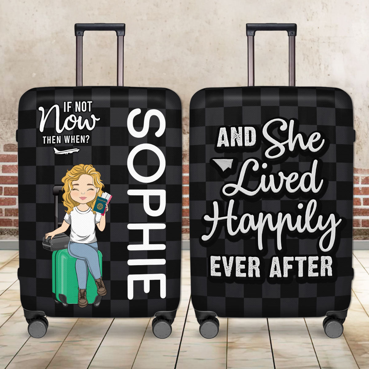 Love Traveling - Personalized Custom Luggage Cover