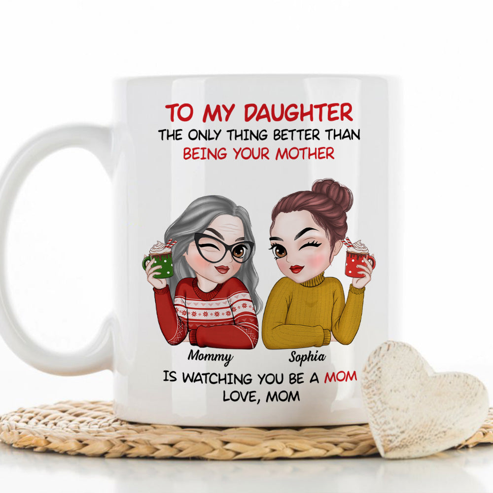 To My Daughter Merry Christmas - Personalized Custom Coffee Mug
