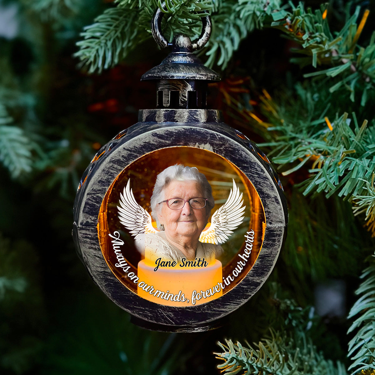 Forever In My Heart - Personalized Custom Christmas Lantern