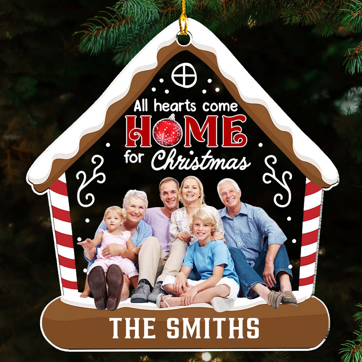 All Hearts Come Home - Personalized Custom Acrylic Ornament