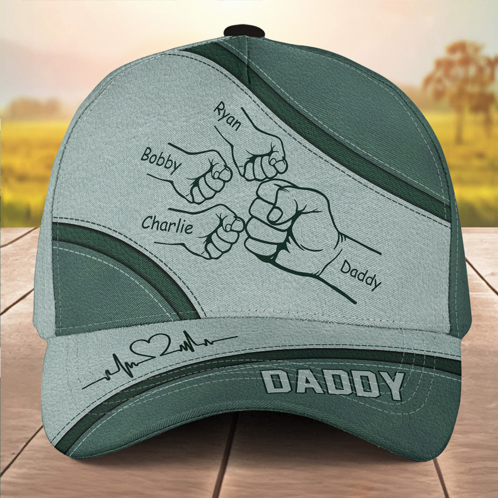 Fist Bump Daddy Grandpa - Personalized Classic Cap