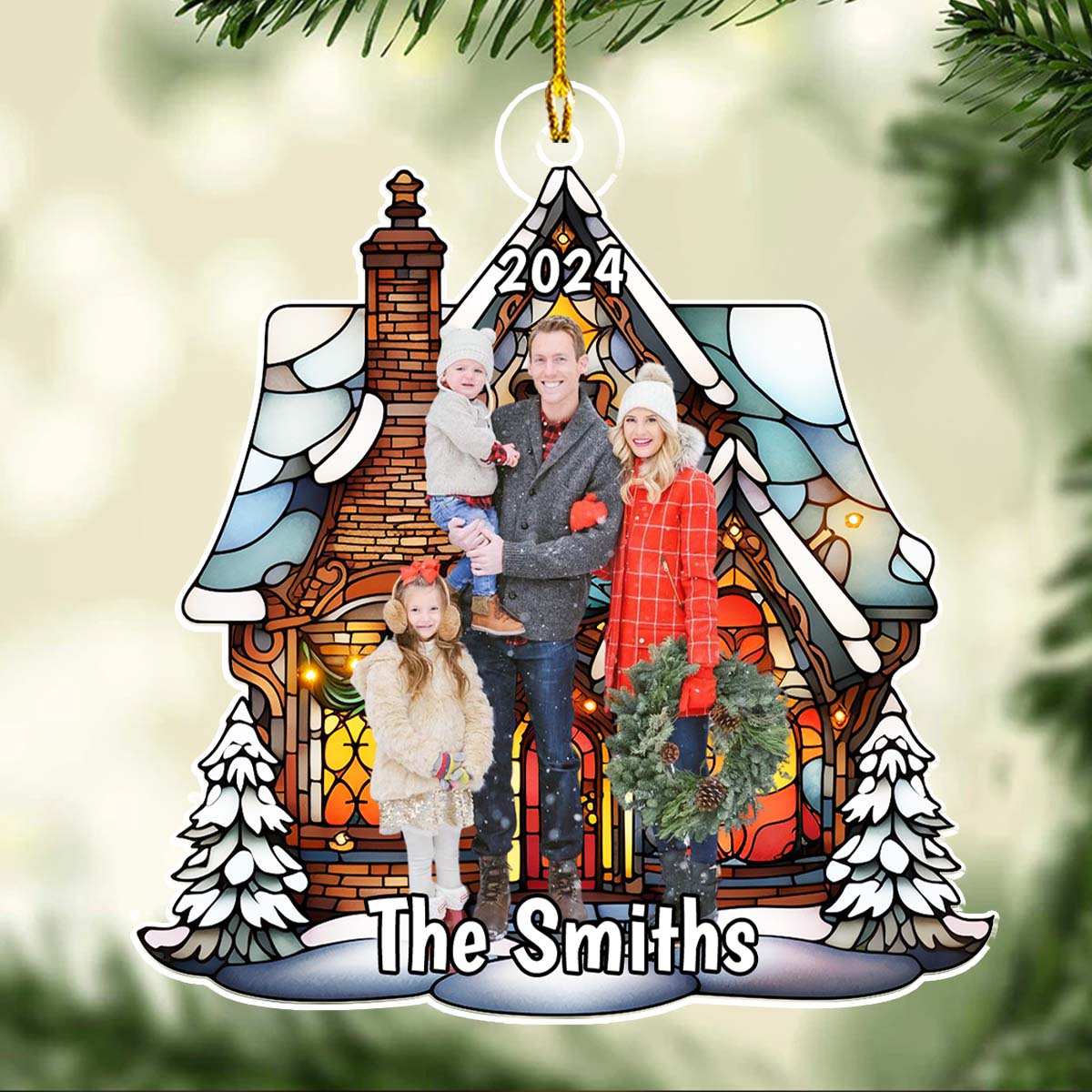 Funny Family Christmas - Personalized Custom Acrylic Ornament