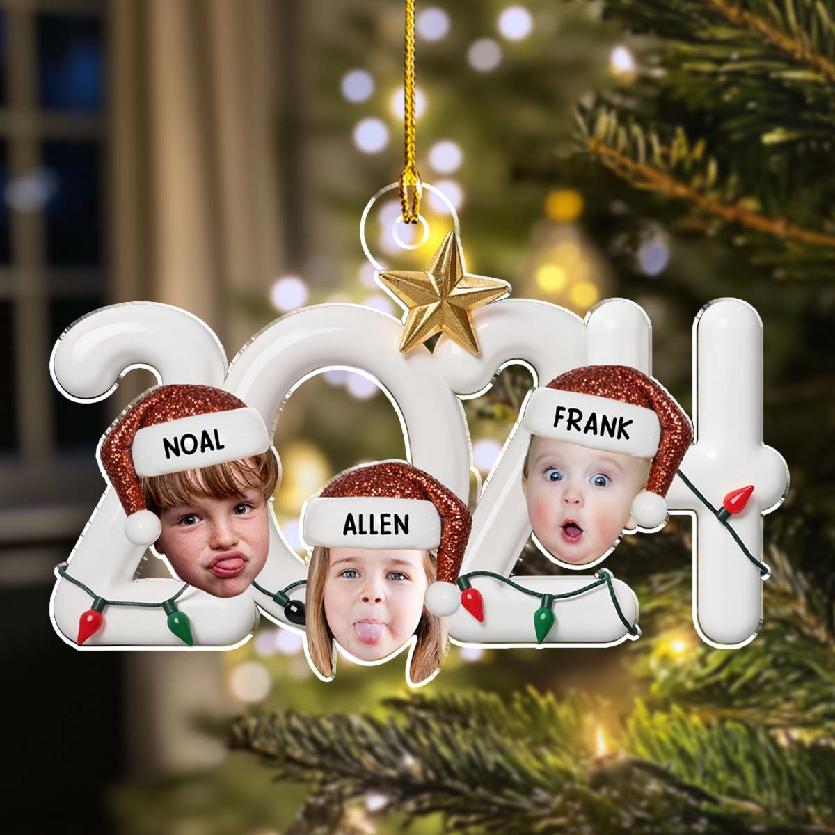 2024 Holiday Photo - Personalized Custom Acrylic Ornament