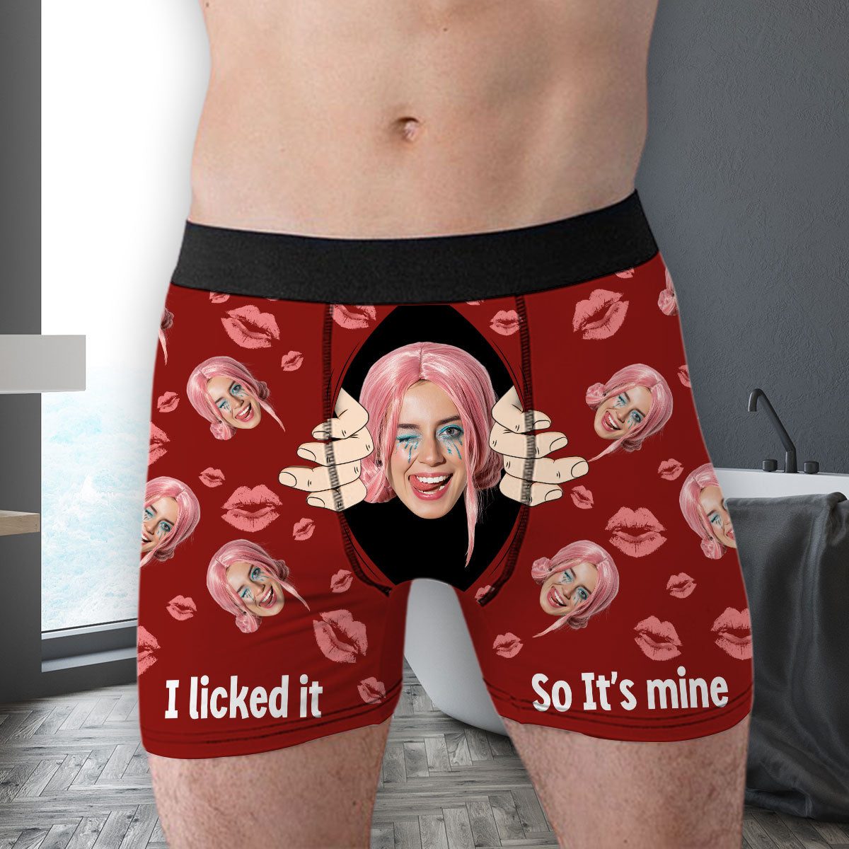 Licked It - Personalized Photo Men's Boxer Briefs