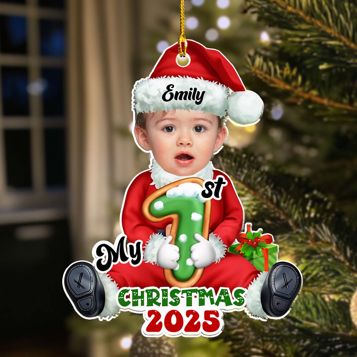 Santa Baby Christmas 2025 - Personalized Custom Acrylic Ornament