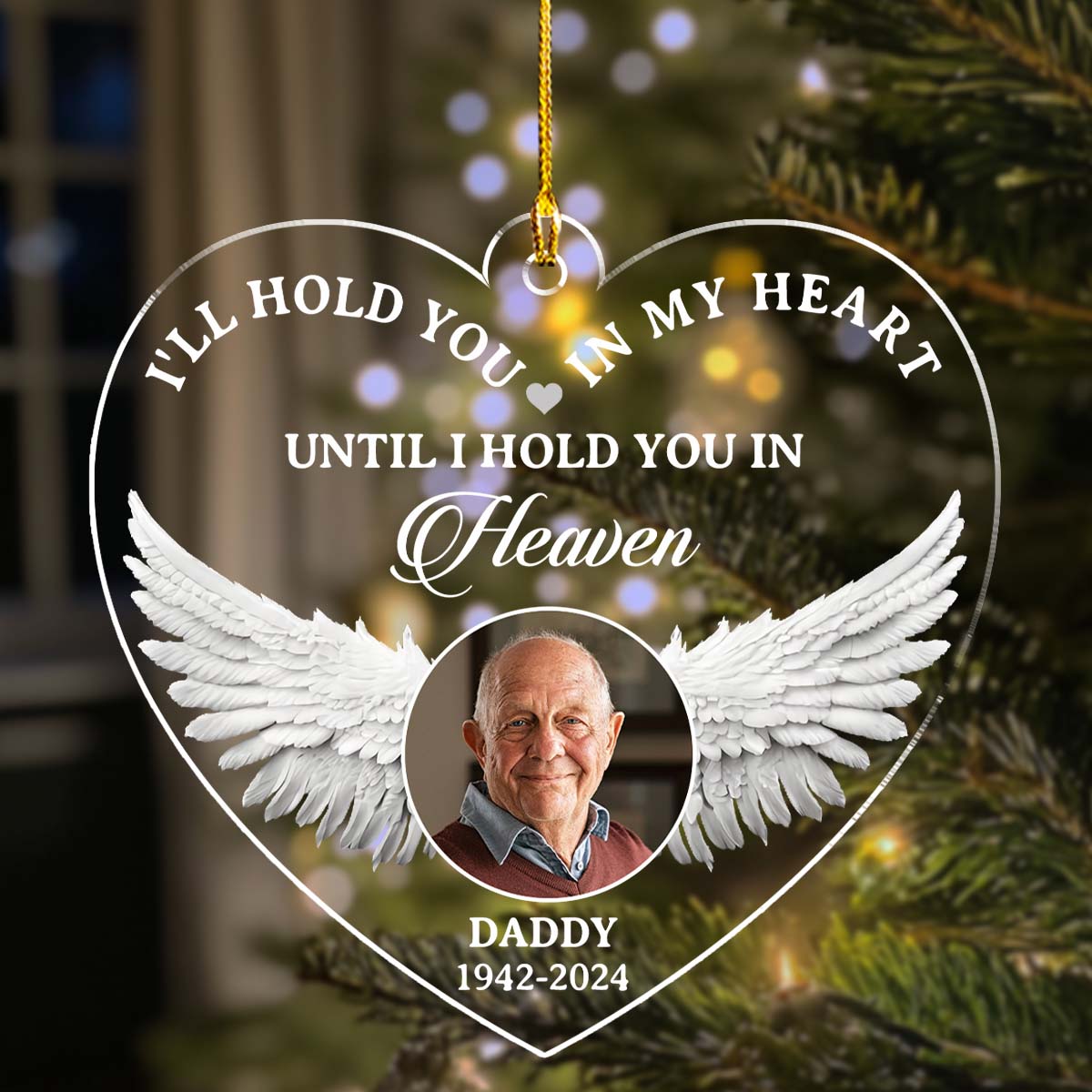 Hold You - Personalized Custom Acrylic Ornament