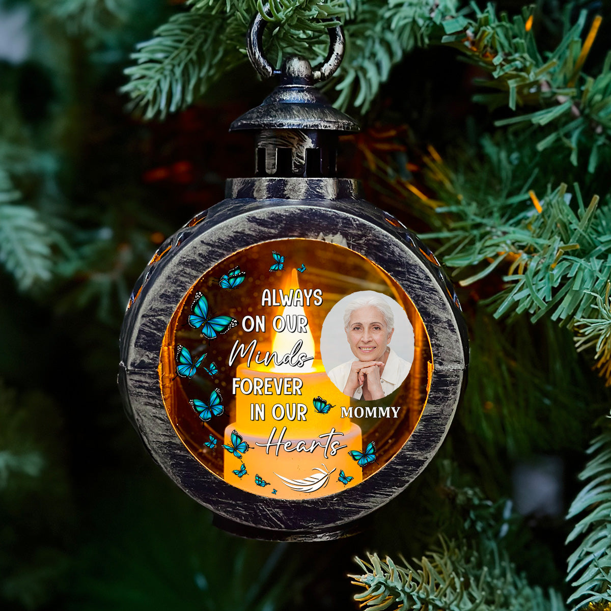 Always On Our Minds - Personalized Custom Christmas Lantern