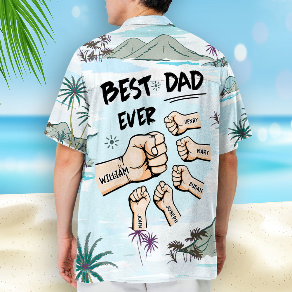 Best Papa Ever Ever - Personalized Custom Hawaiian Shirt