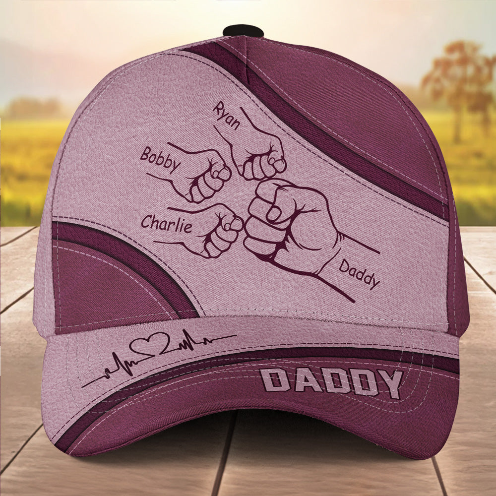 Fist Bump Daddy Grandpa - Personalized Classic Cap