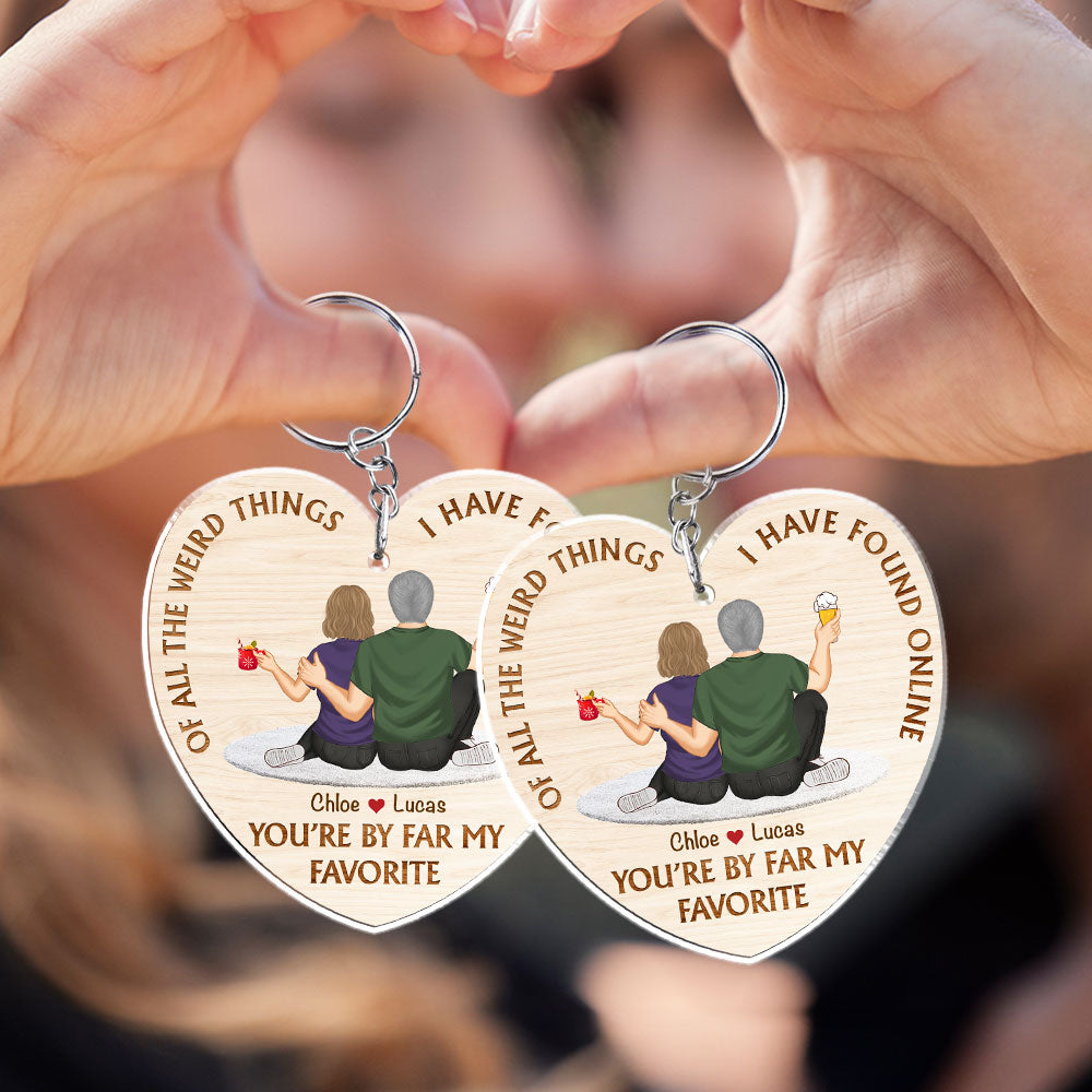 Of All The Weird Things - Personalized Custom Acrylic Keychain