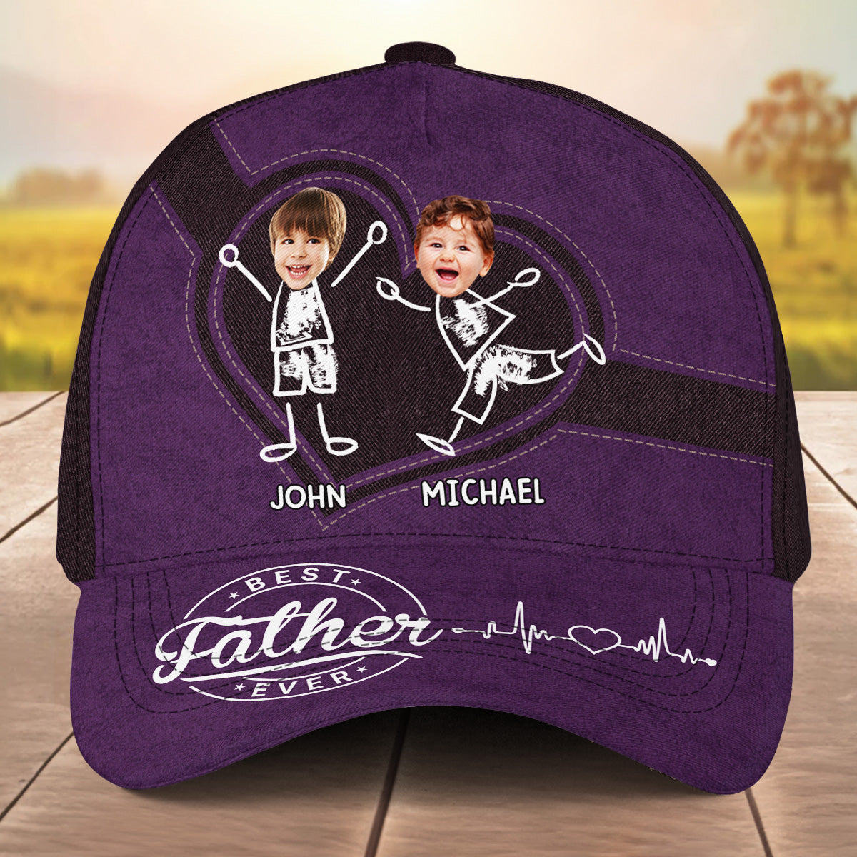 Best Dad Ever Custom Face - Personalized Classic Cap