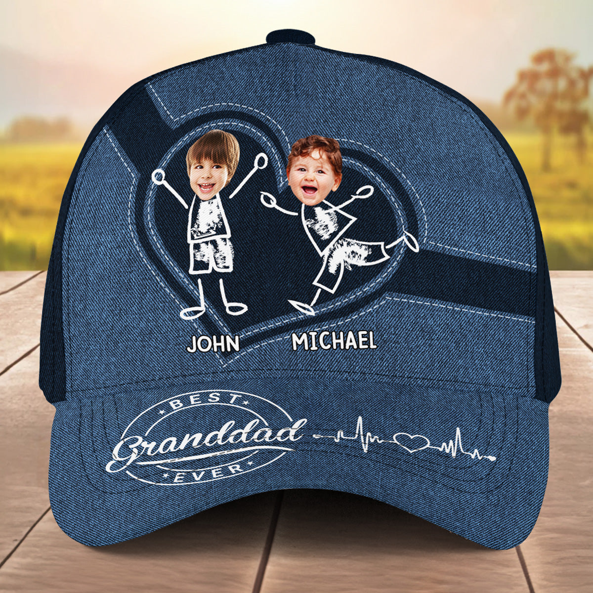 Best Dad Ever Custom Face - Personalized Classic Cap