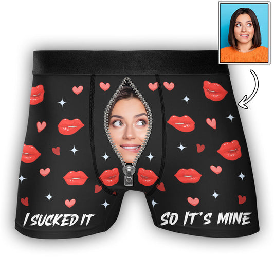 I Sucked It - Personalized Photo Men's Boxer Briefs