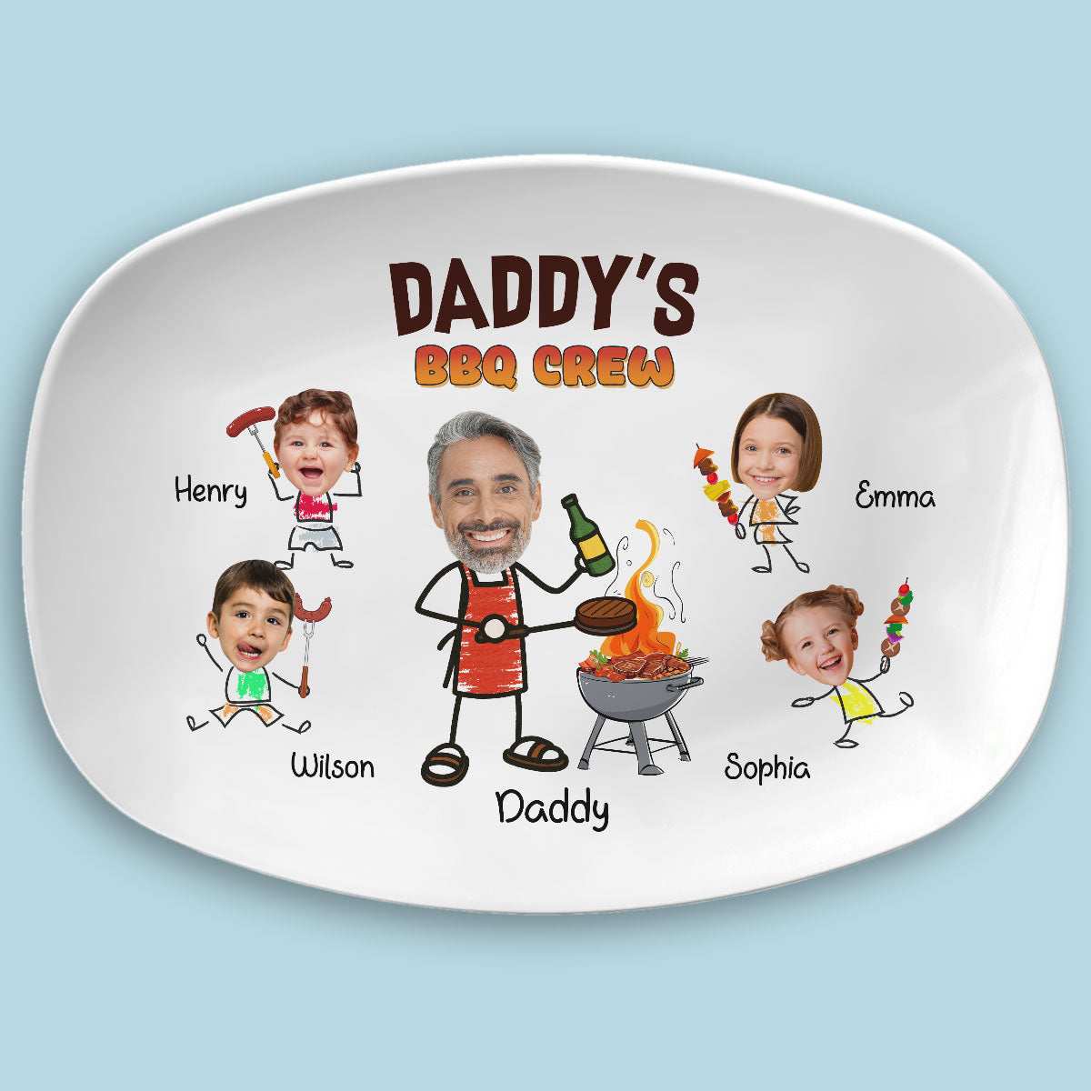 Dad Bbq Crew - Personalized Custom Platter
