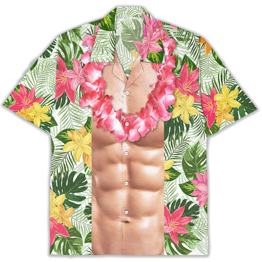 Ahola Funny Abs - Personalized Custom Hawaiian Shirt