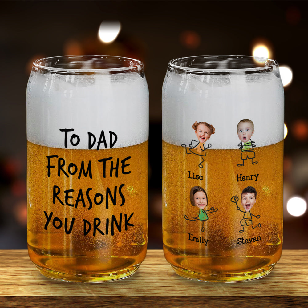 From The Reason You Drink - Personalized Custom Beer Can Glass