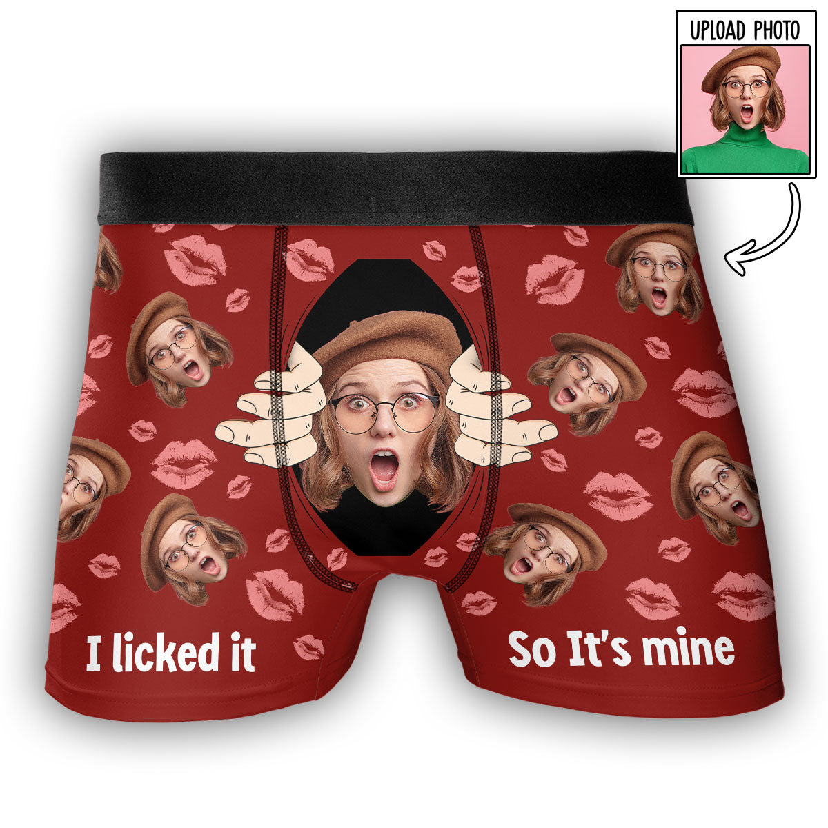 Licked It - Personalized Photo Men's Boxer Briefs