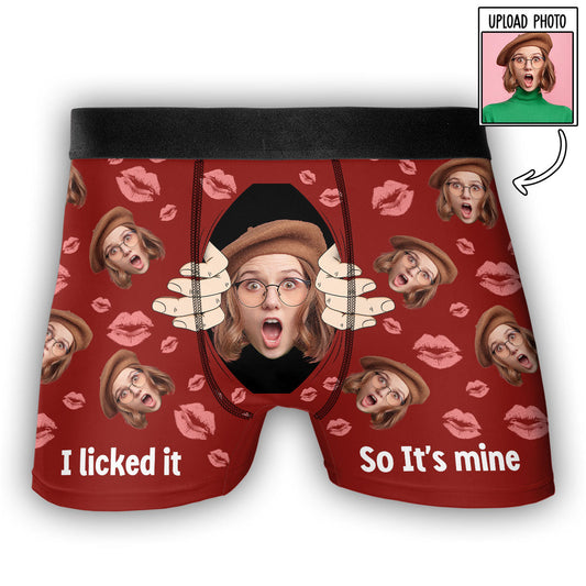 Licked It - Personalized Photo Men's Boxer Briefs