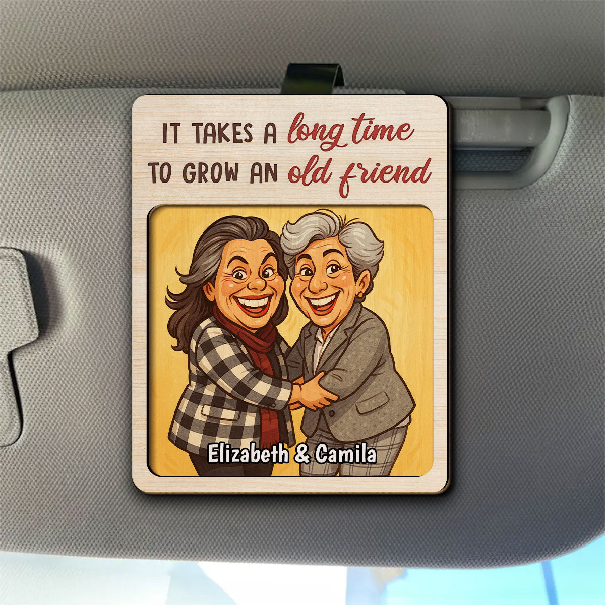 Best Friends Have The Best Time - Personalized Custom Car Visor Clip