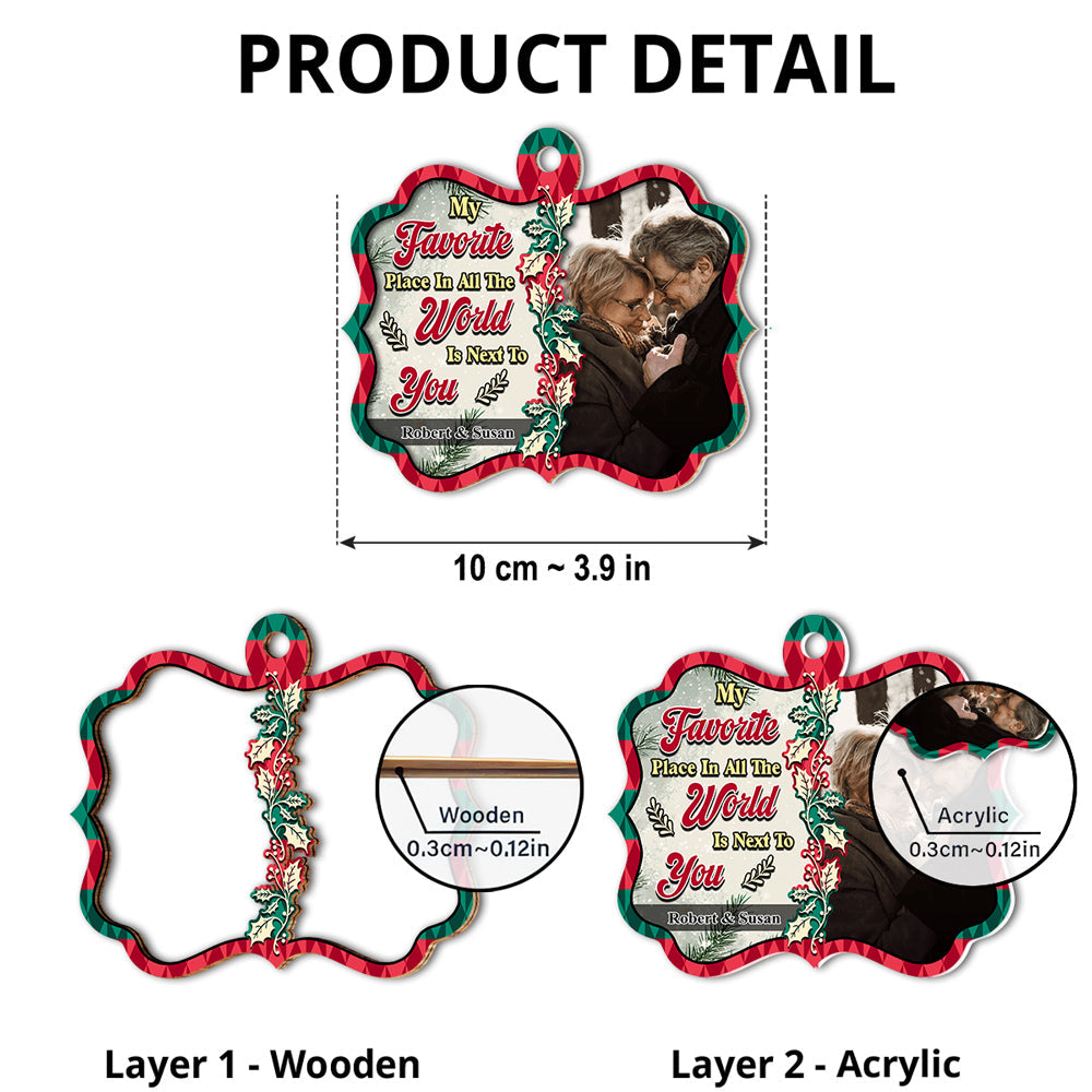 My Favorite Place In All The World - Personalized Custom Suncatcher Ornament