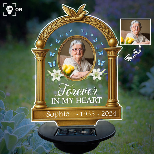 Carried In My Heart - Personalized Custom Solar Light