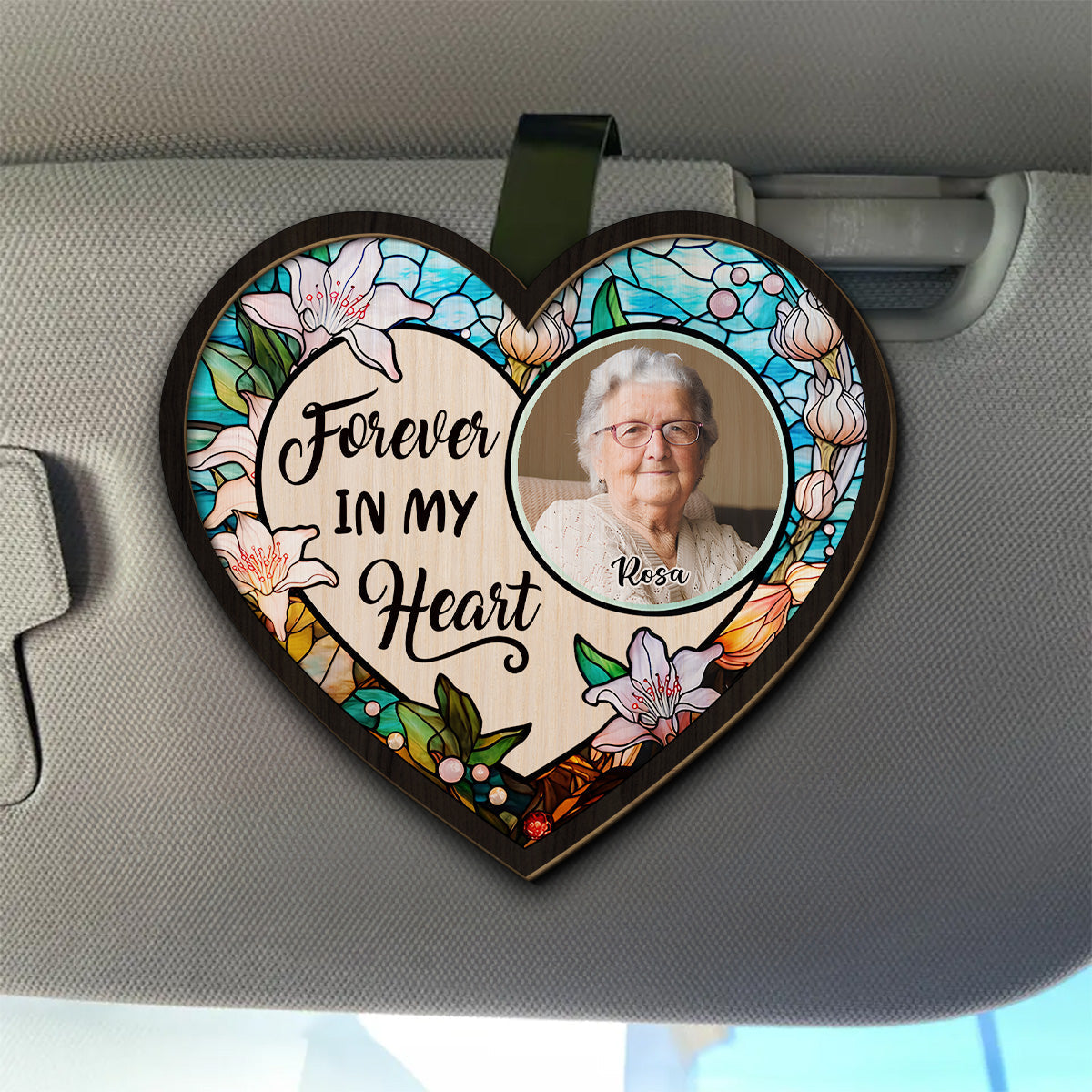 Forever In Our Hearts - Personalized Custom Car Visor Clip