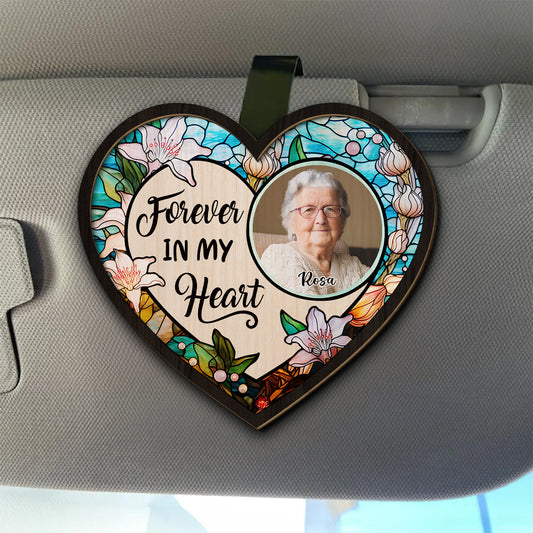 Forever In Our Hearts - Personalized Custom Car Visor Clip