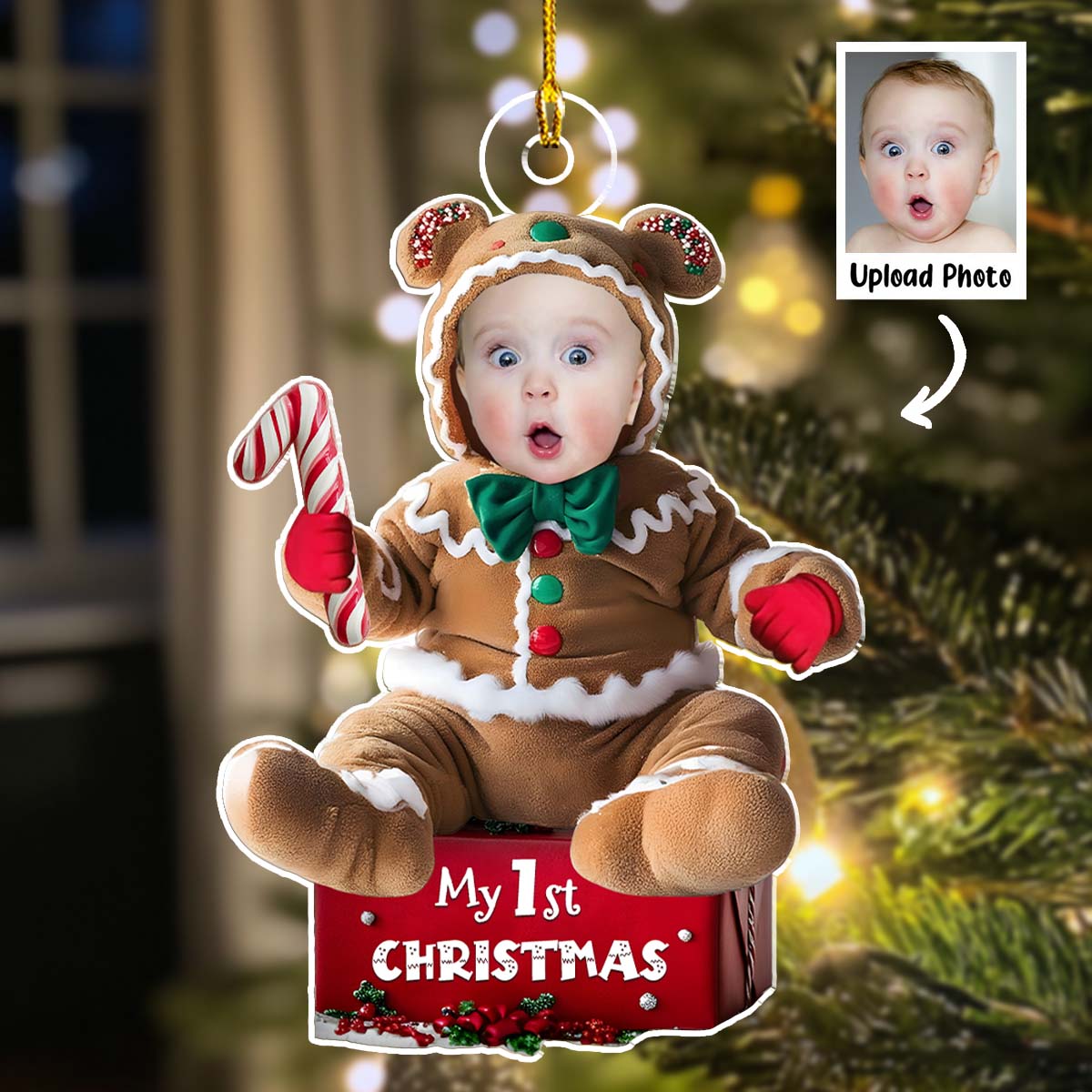 Ginger Baby Christmas - Personalized Custom Acrylic Ornament