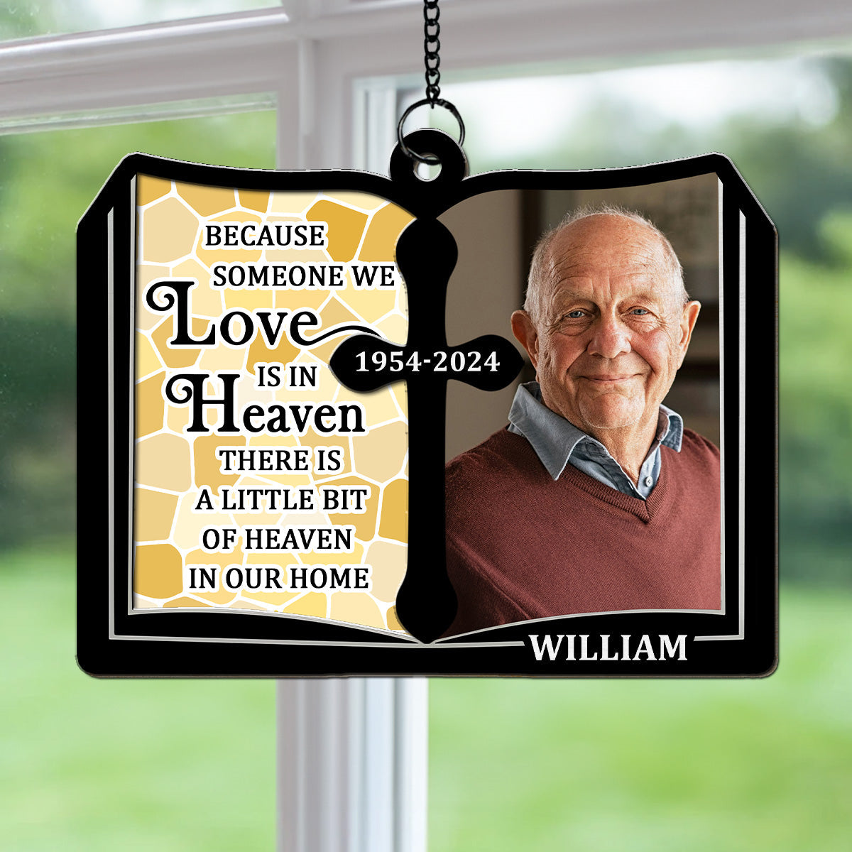 Even Though You Flew Away - Personalized Custom Suncatcher