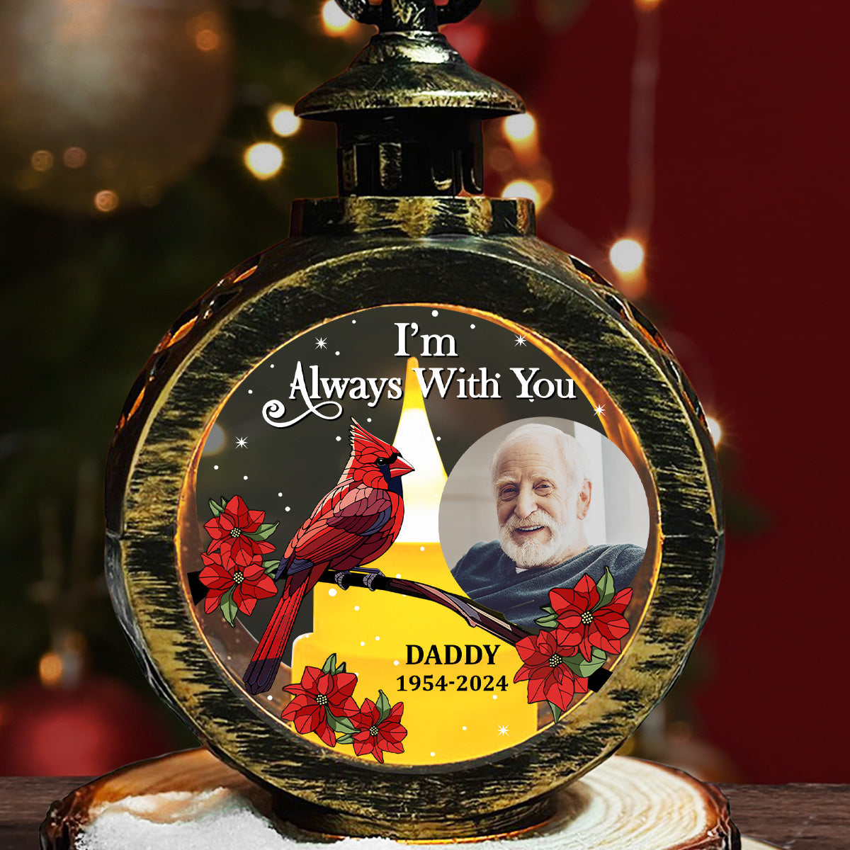 I Am Always With You - Personalized Custom Christmas Lantern