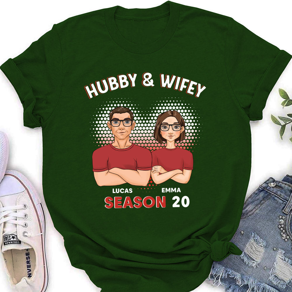 Hubby And Wifey - Personalized Custom Women's T-shirt