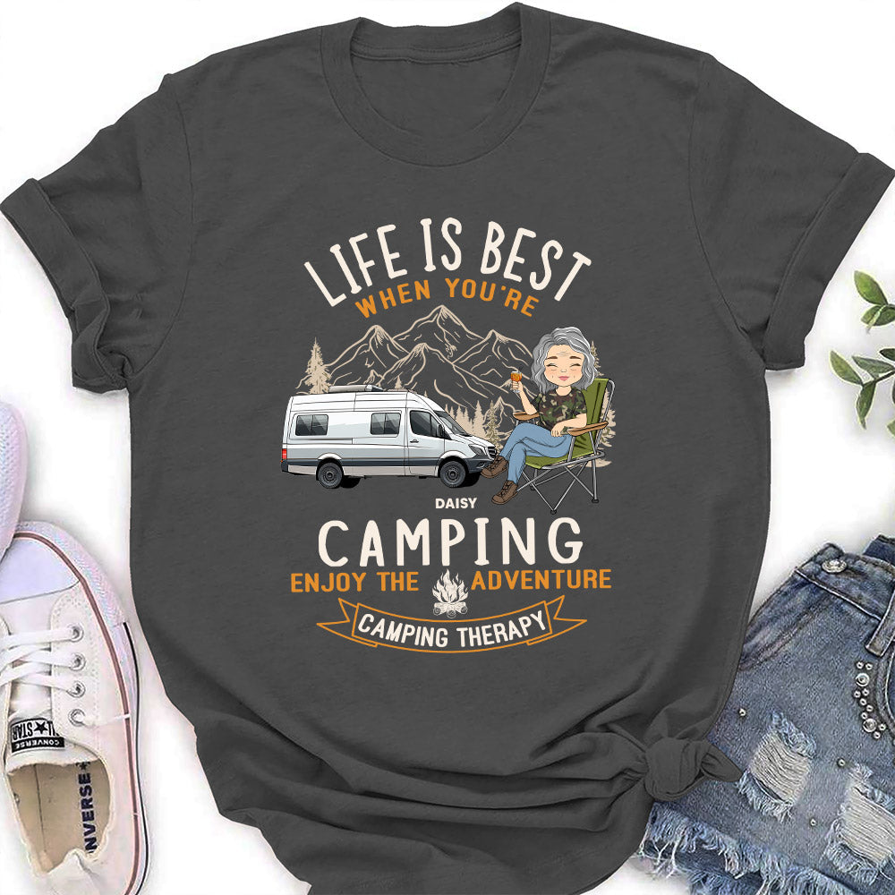 Camping Is Best - Personalized Custom Women's T-shirt